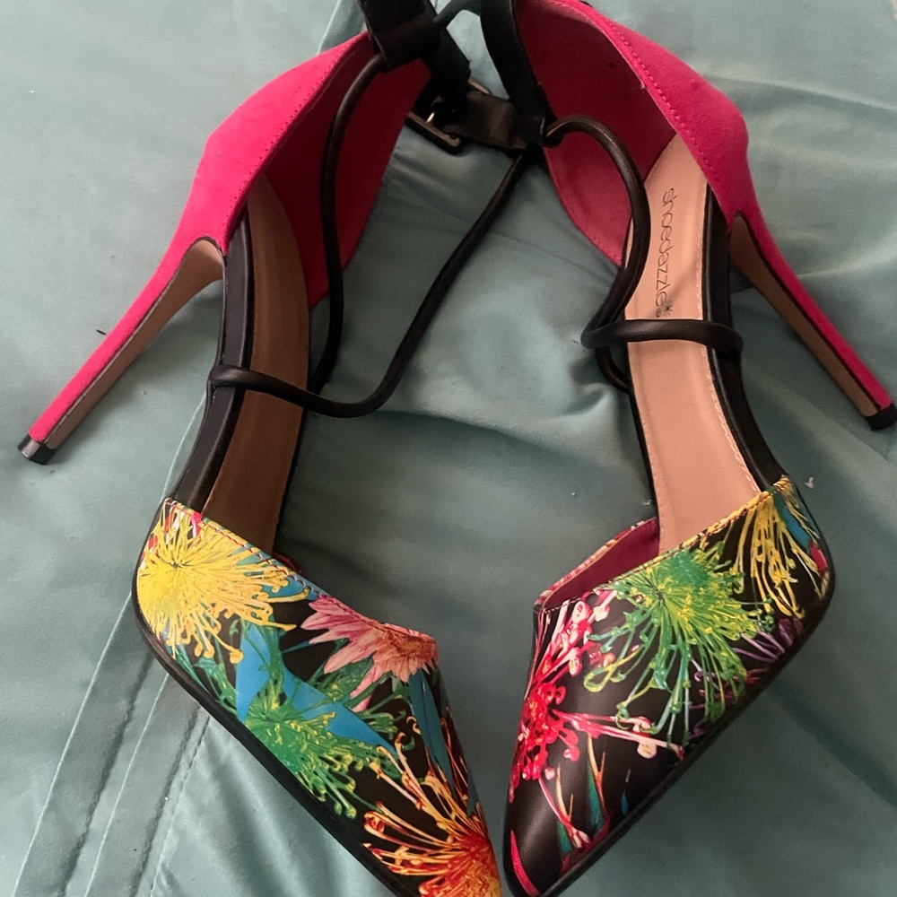Vibrant Floral Women's Heels